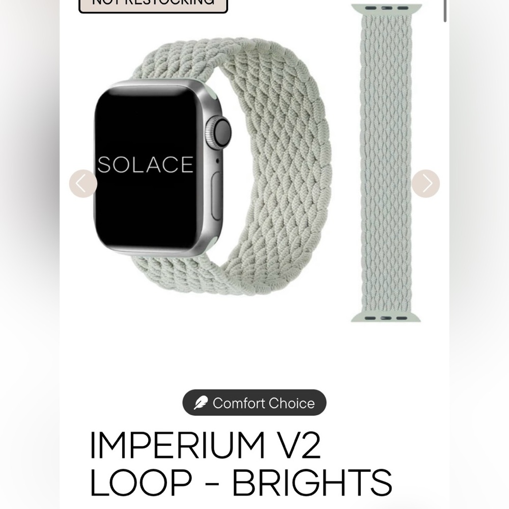 SOLACE Braided V2 Loop - AppleWatch wrist band (agave) Size Small